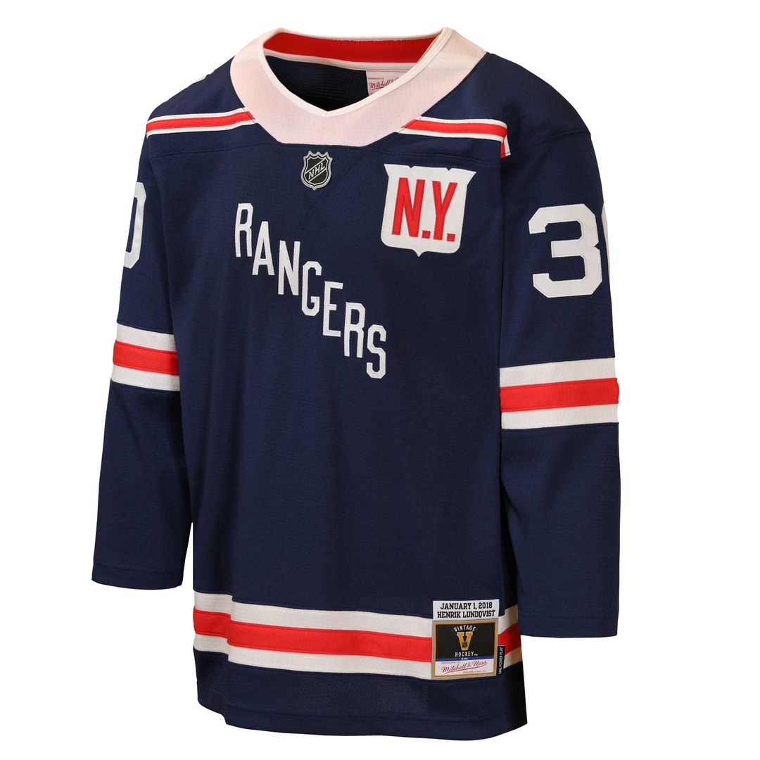 Henrik Lundqvist New York Rangers Mitchell & Ness Youth 2018 Winter Classic Power Play Jersey - Navy