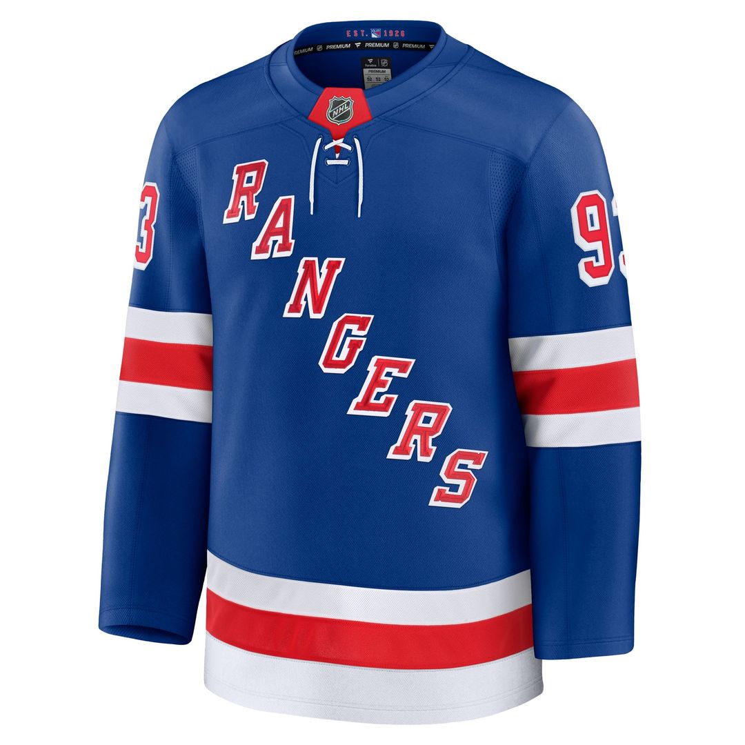 Mika Zibanejad New York Rangers Fanatics Home Premium Jersey - Blue