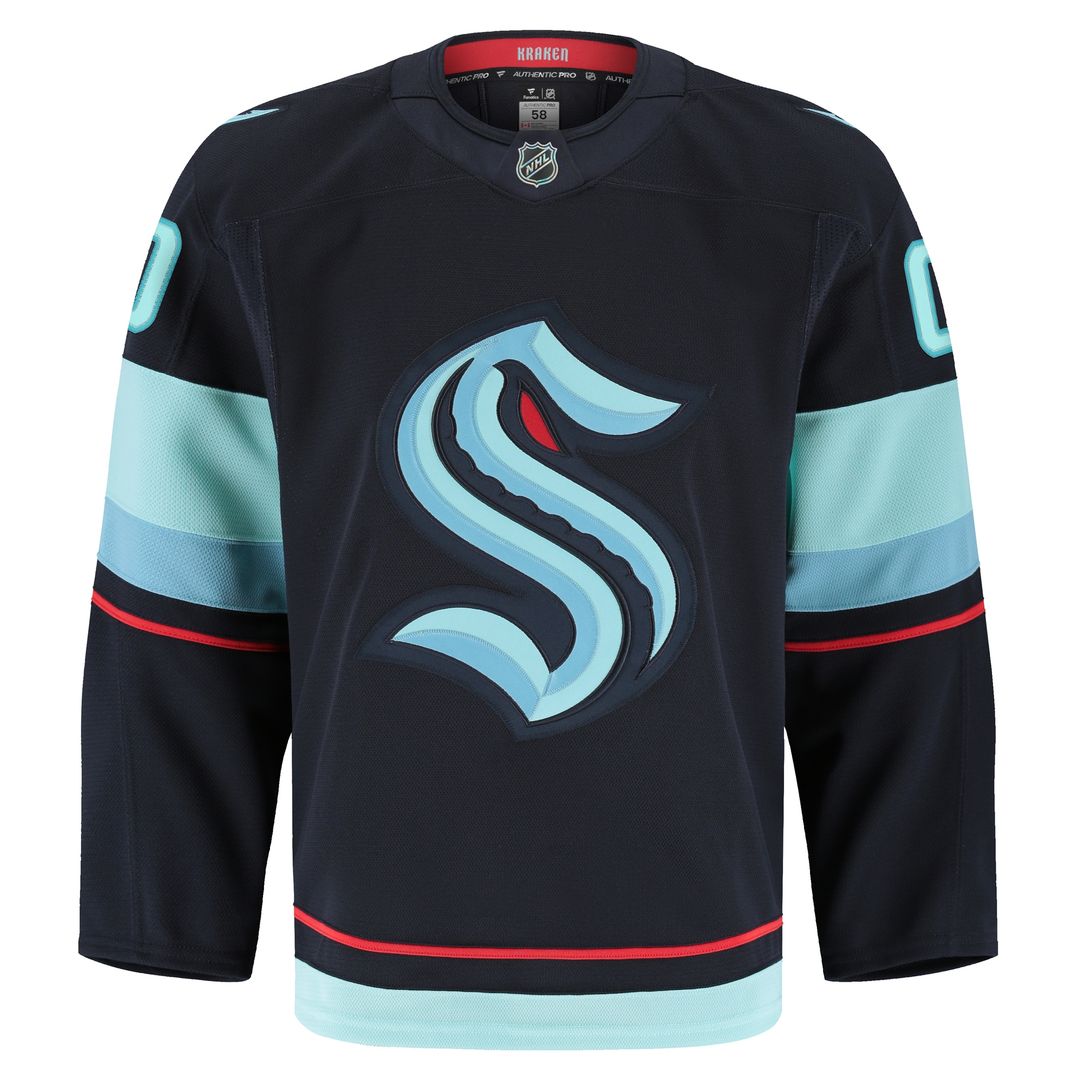 Seattle Kraken Fanatics Home Authentic Pro Custom Jersey - Navy