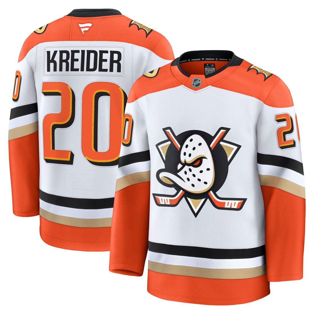 Chris Kreider Anaheim Ducks Fanatics Away Premium Jersey - White