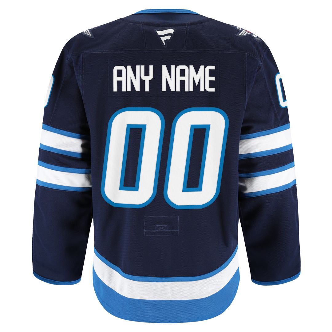 Winnipeg Jets Fanatics Home Authentic Pro Custom Jersey - Navy