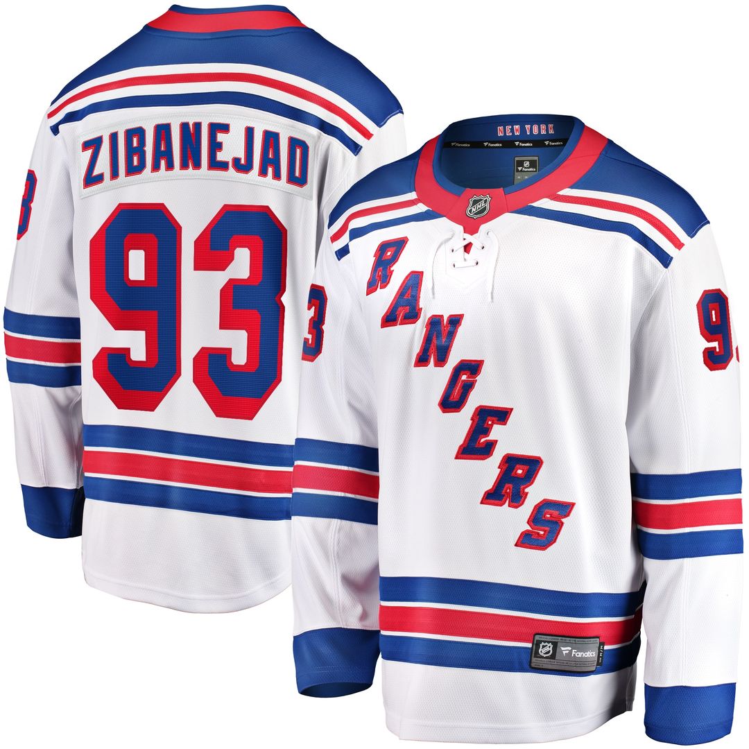 Mika Zibanejad New York Rangers Fanatics Home Breakaway Player Jersey - Blue