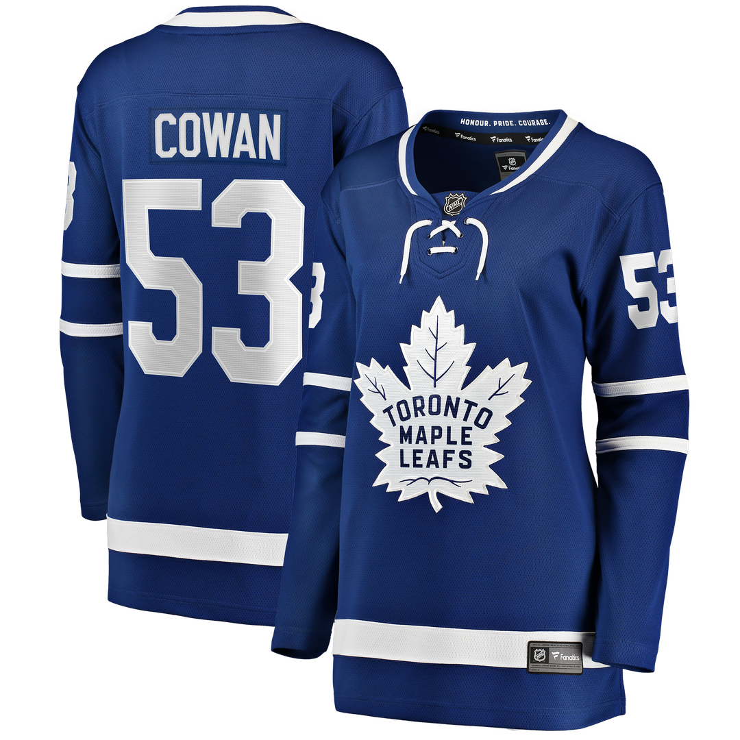 Easton Cowan Toronto Maple Leafs Indiana Women's Home Breakaway Jersey - Blue