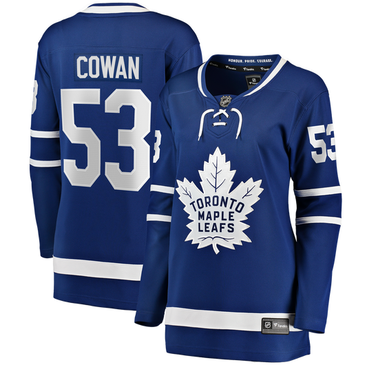 Easton Cowan Toronto Maple Leafs Indiana Women's Home Breakaway Jersey - Blue