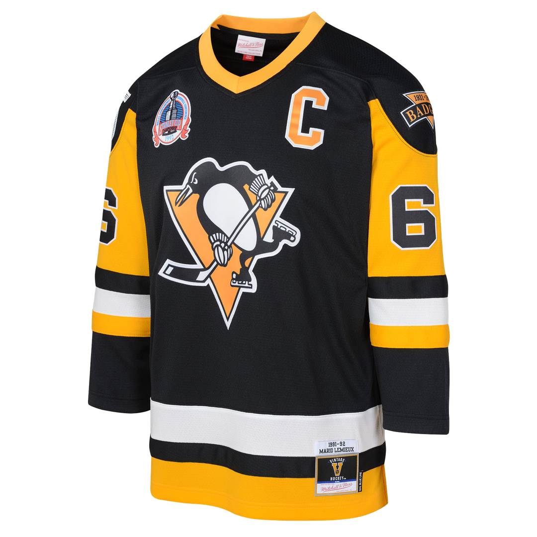 Mario Lemieux Pittsburgh Penguins Mitchell & Ness Preschool 1991/92 Blue Line 2.0 Player Jersey - Black