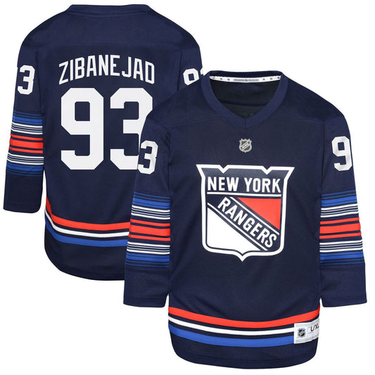 Mika Zibanejad New York Rangers Youth Alternate Player Replica Jersey - Navy