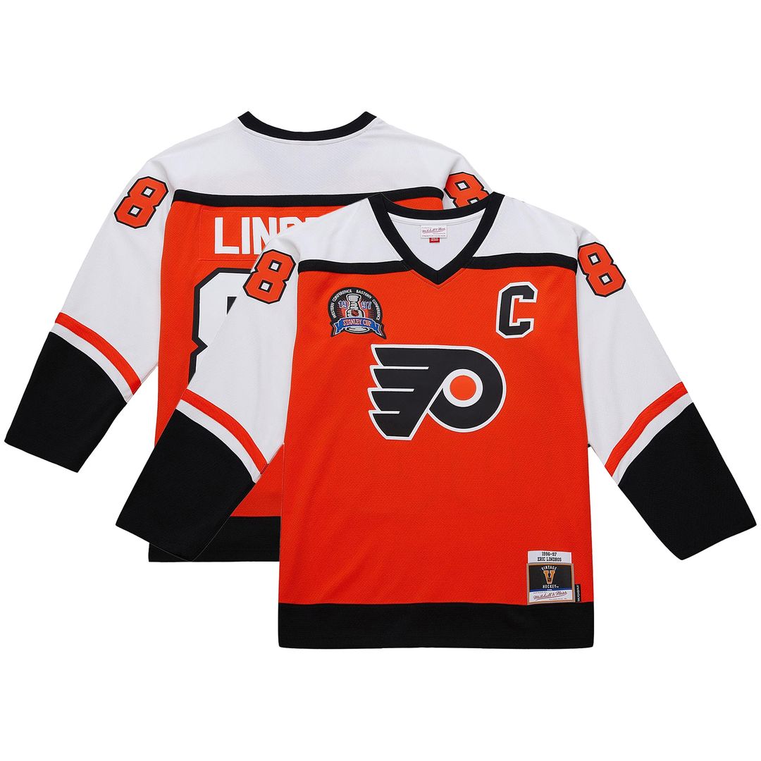 Eric Lindros Philadelphia Flyers Mitchell & Ness Big & Tall 1996-97 Blue Line 2.0 Jersey - Orange