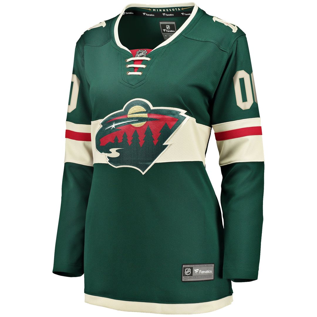 Minnesota Wild Fanatics Women's Home Breakaway Custom Jersey - Green