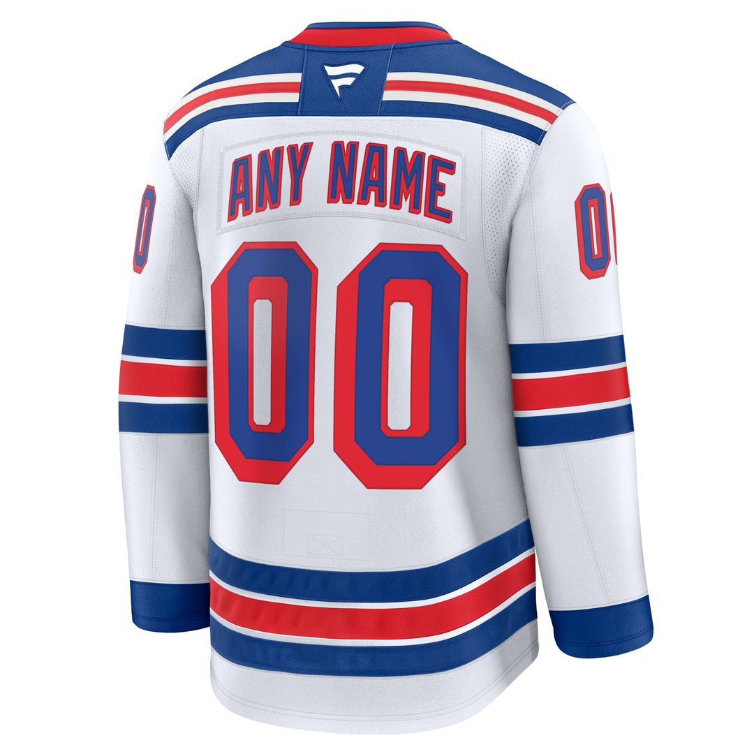 New York Rangers Fanatics Home Premium Custom Jersey - Royal