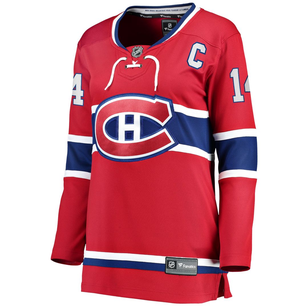 Nick Suzuki Montreal Canadiens Fanatics Women's Home Captain Patch Breakaway Player Jersey - Red