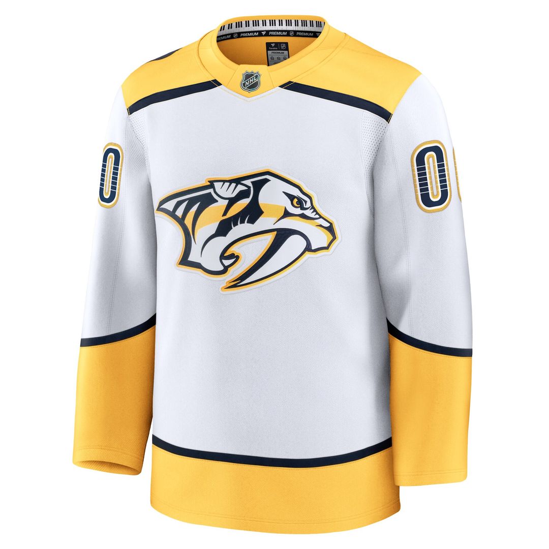 Nashville Predators Fanatics Away Premium Custom Jersey - White