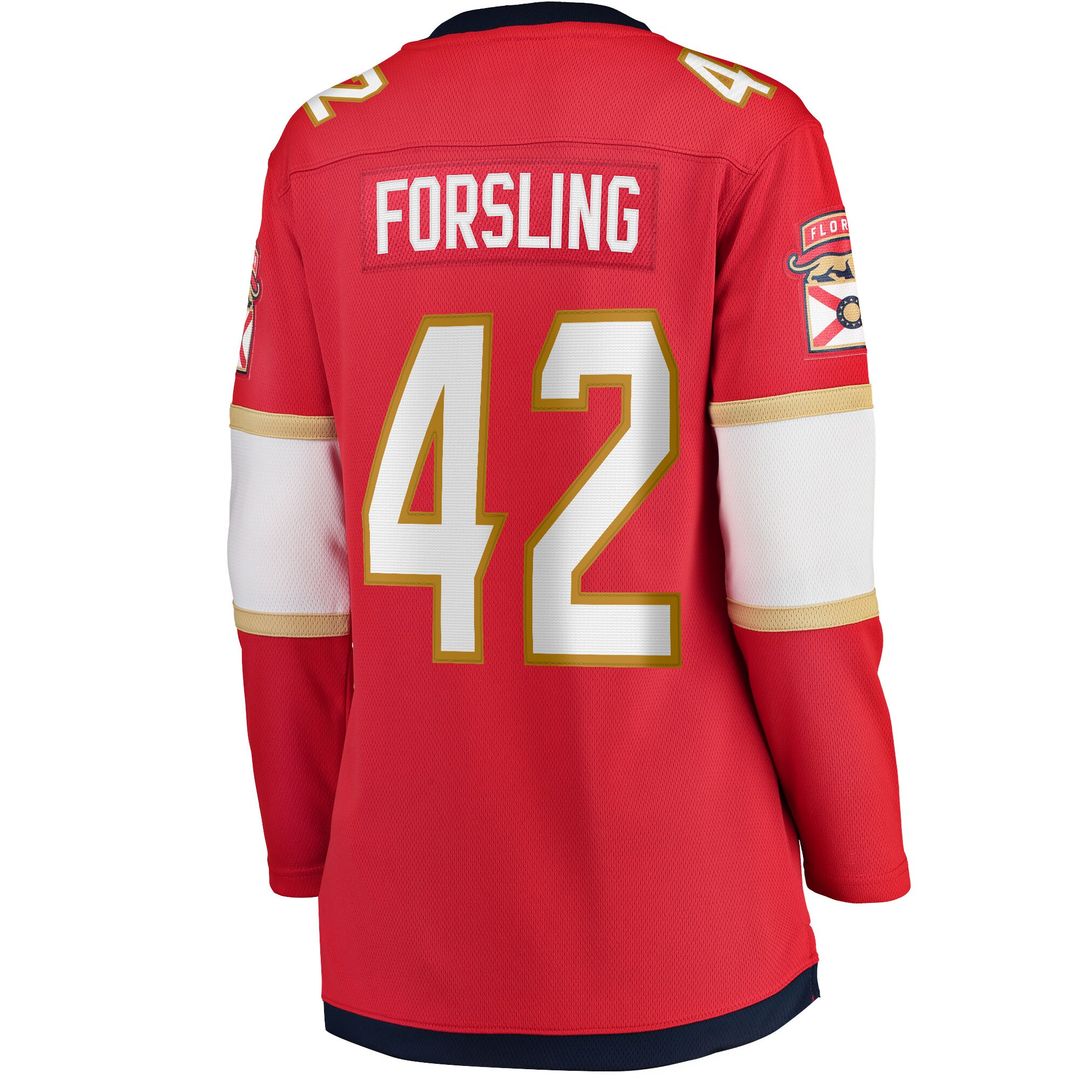 Gustav Forsling Florida Panthers Fanatics Women's Home Breakaway Player Jersey - Red