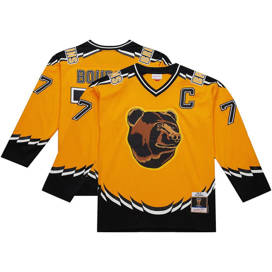 Ray Bourque Boston Bruins Mitchell & Ness Big & Tall 1996-97 Blue Line 2.0 Jersey - Gold