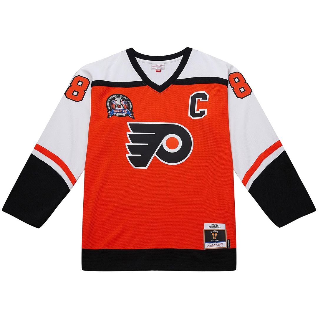Eric Lindros Philadelphia Flyers Mitchell & Ness Big & Tall 1996-97 Blue Line 2.0 Jersey - Orange