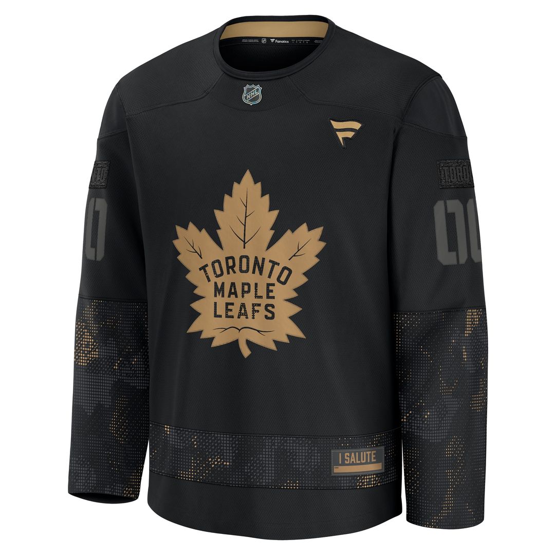 Toronto Maple Leafs Fanatics 2024 Military Appreciation Custom Practice Jersey - Black