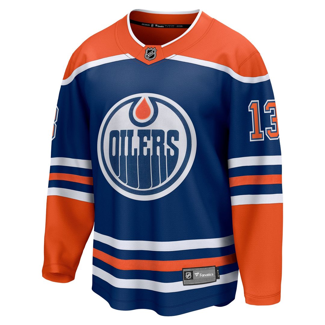 Mattias Janmark Edmonton Oilers Fanatics Home Breakaway Jersey - Royal