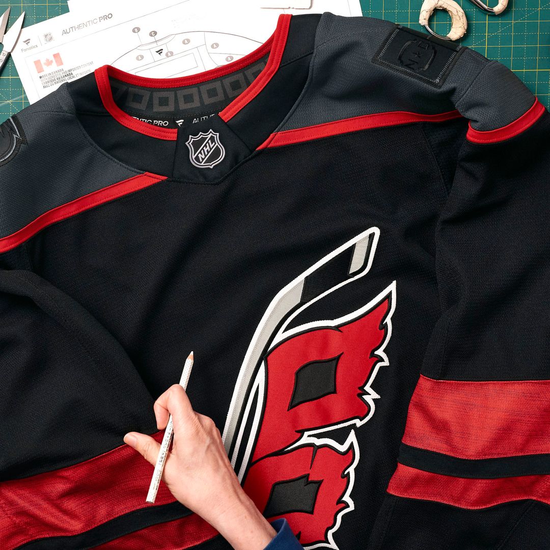 Carolina Hurricanes Fanatics Home Authentic Pro Custom Jersey - Black
