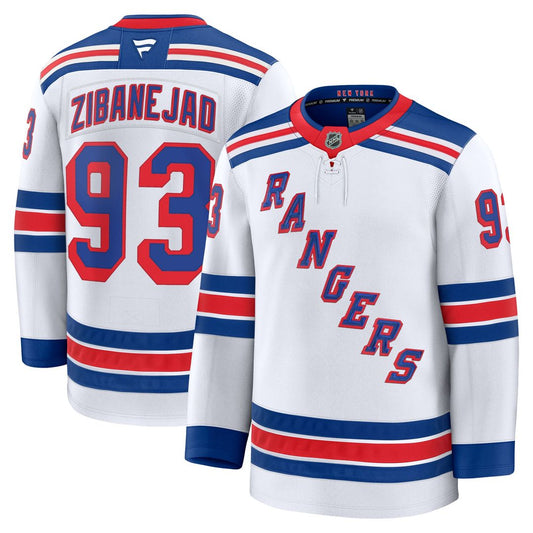 Mika Zibanejad New York Rangers Fanatics Away Premium Jersey - White