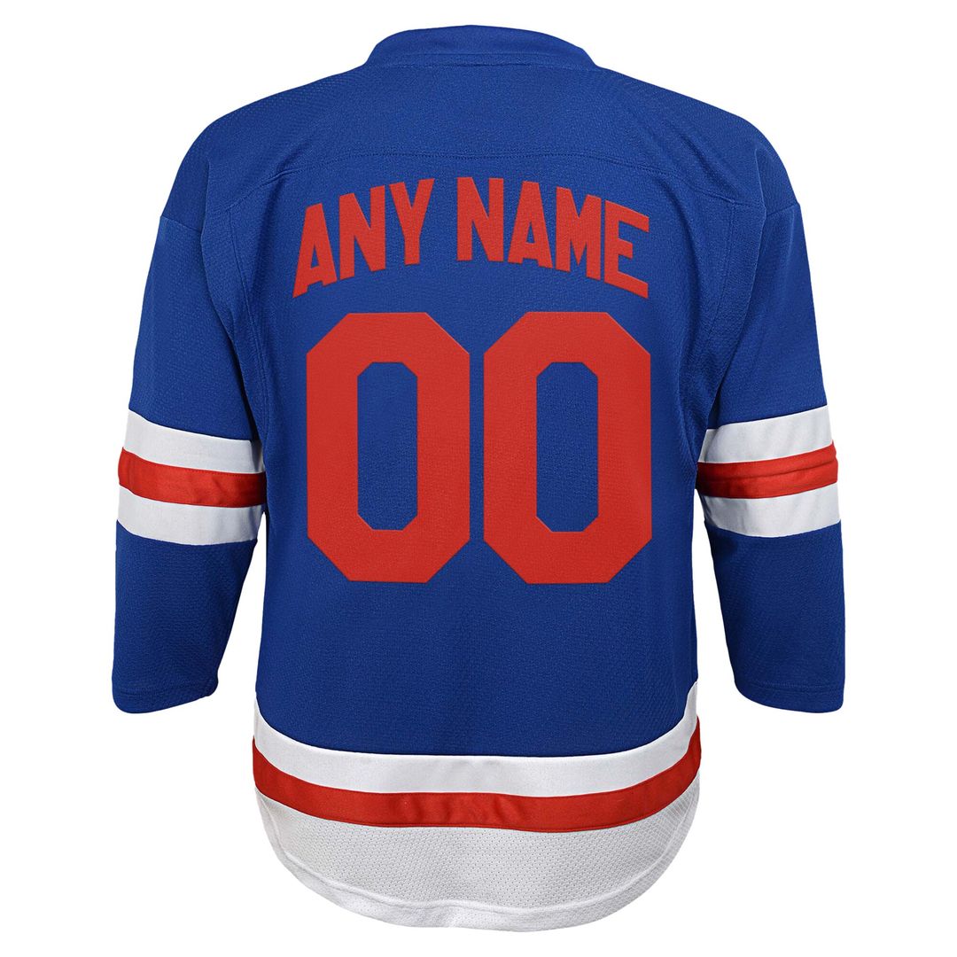 New York Rangers Youth Replica Custom Jersey - Blue