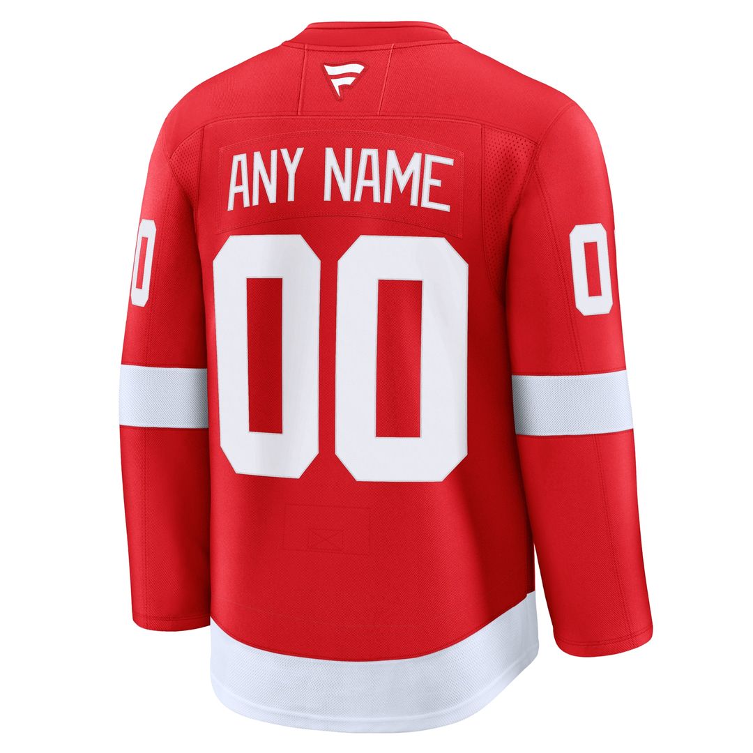 Detroit Red Wings Fanatics Home Premium Custom Jersey - Red