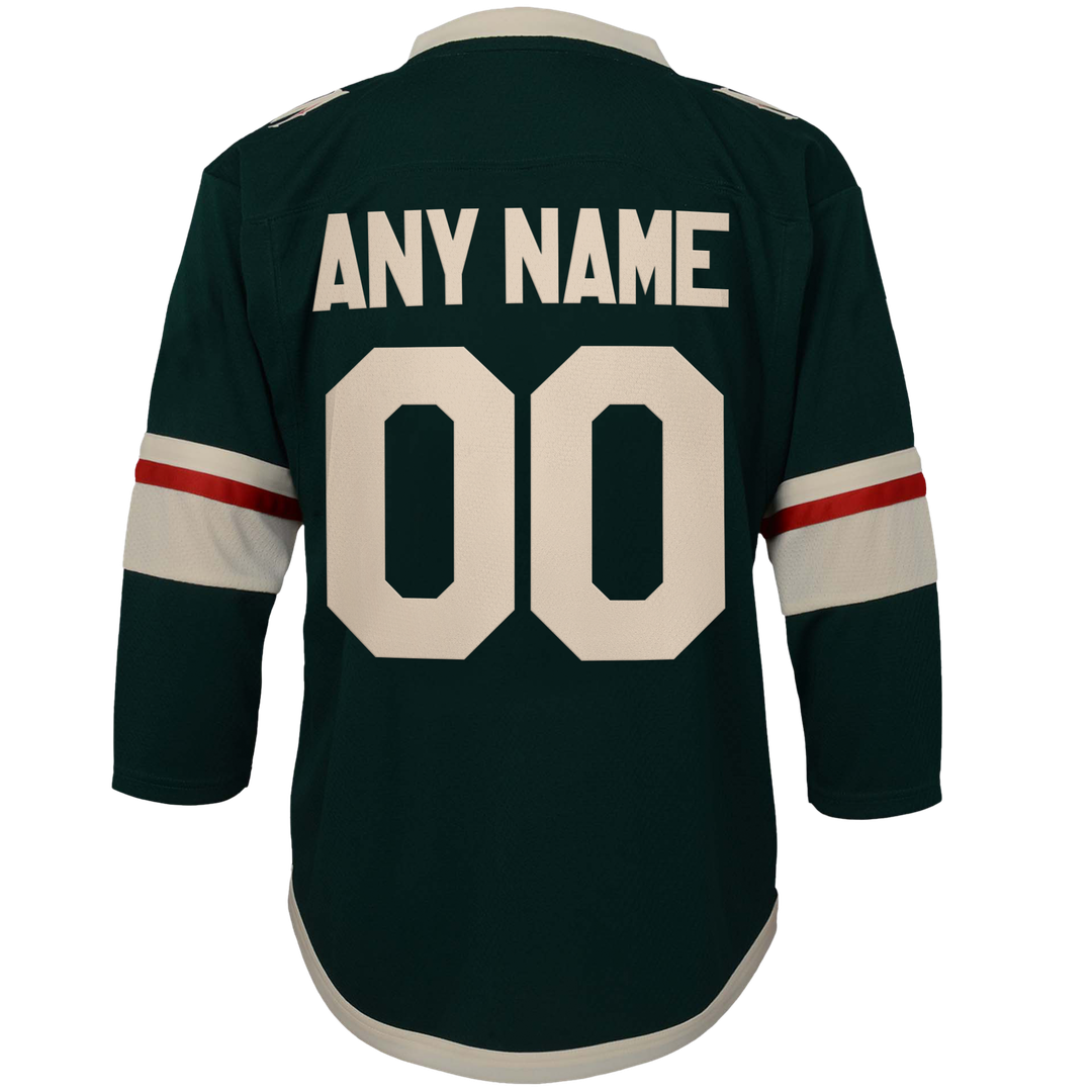 Minnesota Wild Youth Replica Custom Jersey - Green