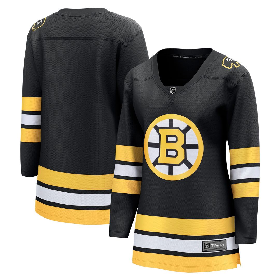 Boston Bruins Fanatics Women's Anniversary Home Breakaway Jersey - Black