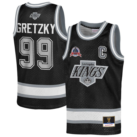 Wayne Gretzky Los Angeles Kings Mitchell & Ness Youth Maxxed Out Fashion Basketball Jersey - Black