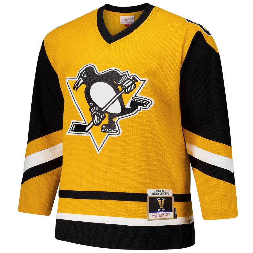 Mario Lemieux Pittsburgh Penguins 1984-85 Power Play Jersey - Gold