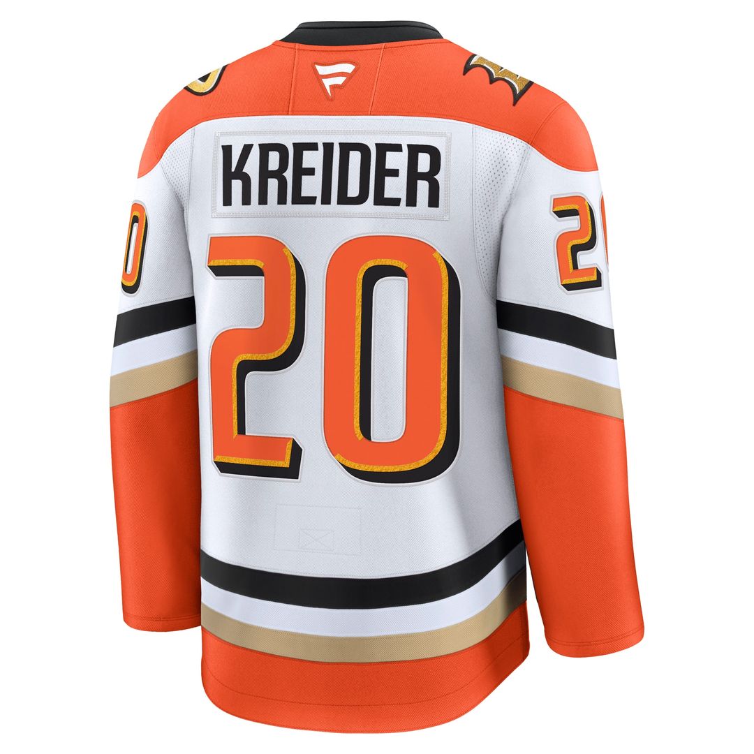 Chris Kreider Anaheim Ducks Fanatics Away Premium Jersey - White