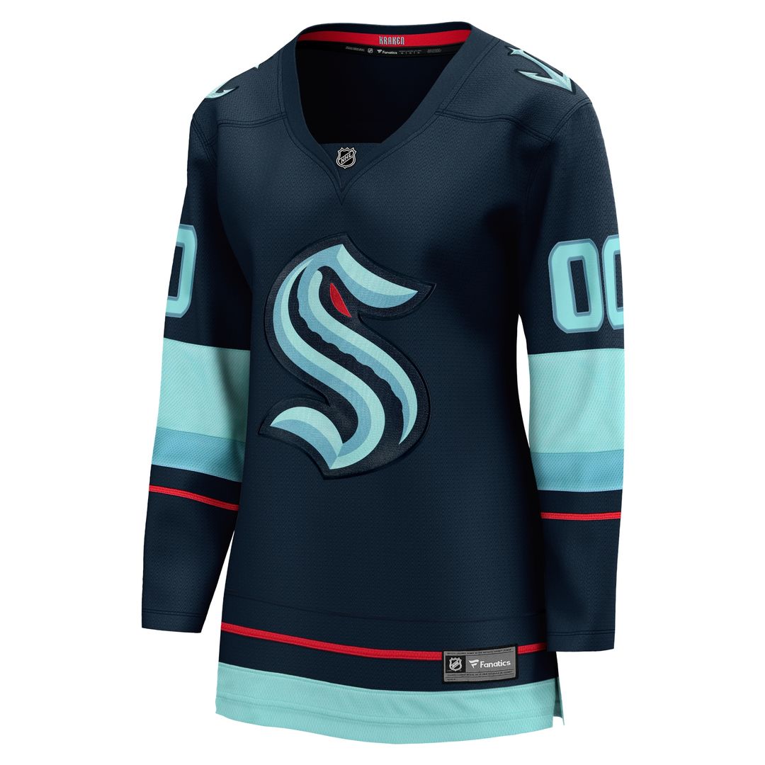 Seattle Kraken Fanatics Women's Home Breakaway Custom Jersey - Deep Sea Blue