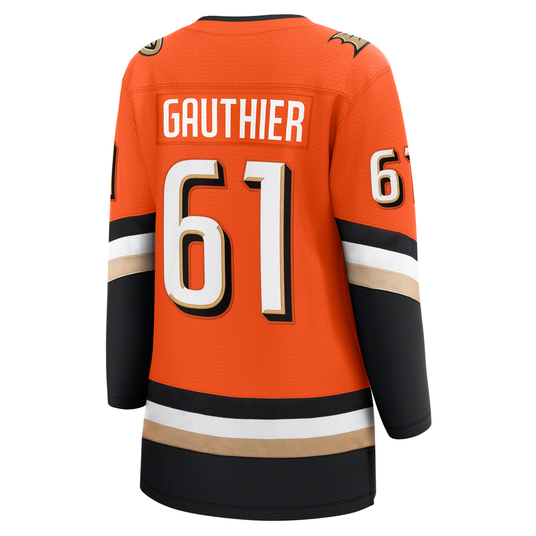 Cutter Gauthier Anaheim Ducks Fanatics Women's Home Breakaway Jersey - Orange