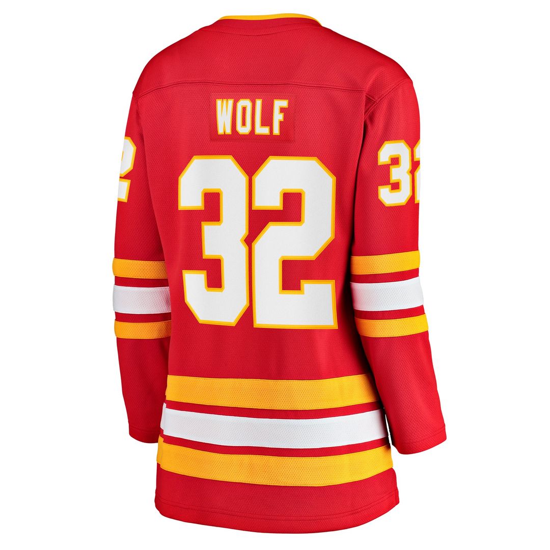 Dustin Wolf Calgary Flames Fanatics Women's Home Breakaway Jersey - Red