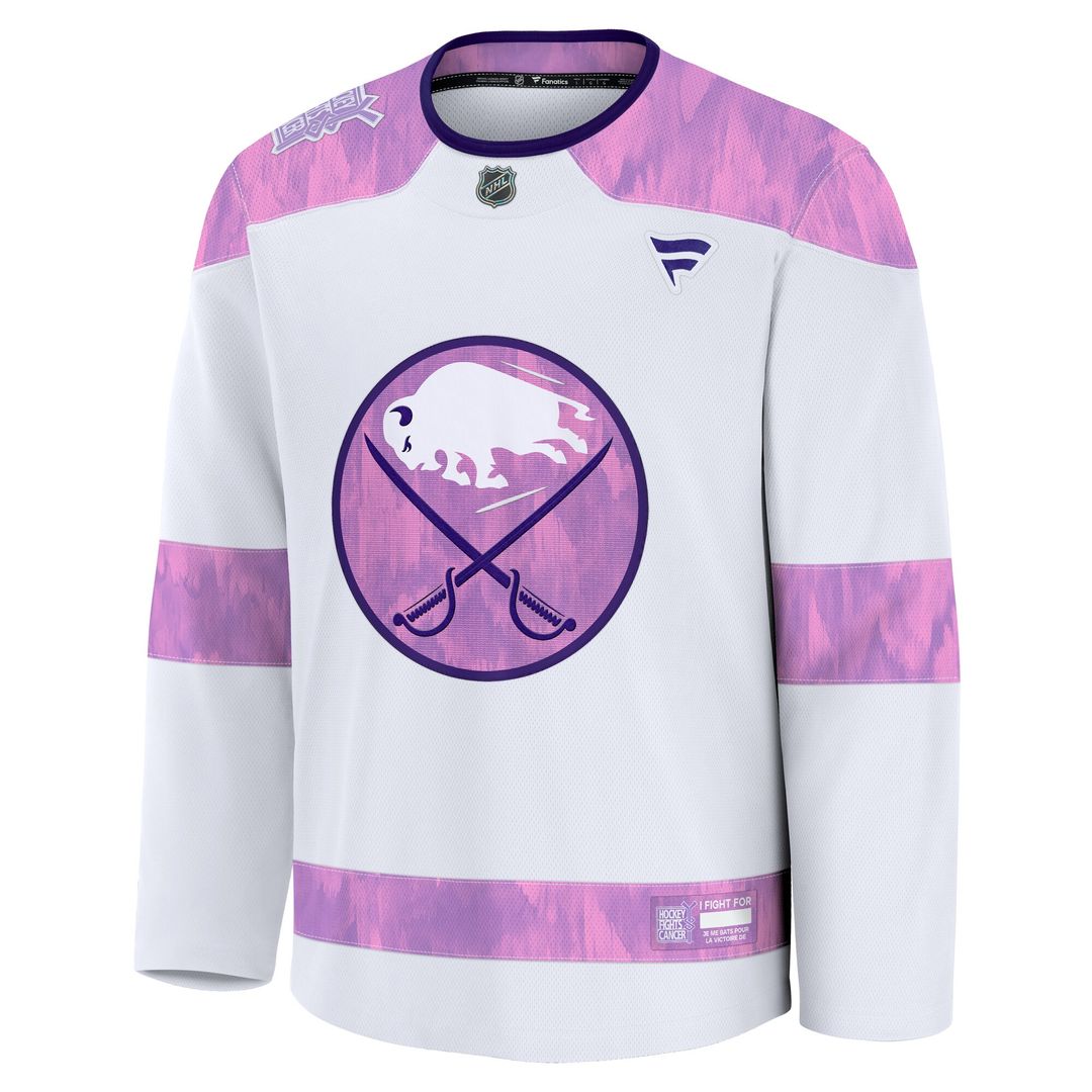 Buffalo Sabres Fanatics 2024 Hockey Fights Cancer Practice Jersey - White
