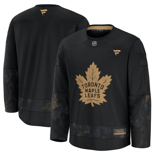 Toronto Maple Leafs Fanatics 2024 Military Appreciation Practice Jersey - Black