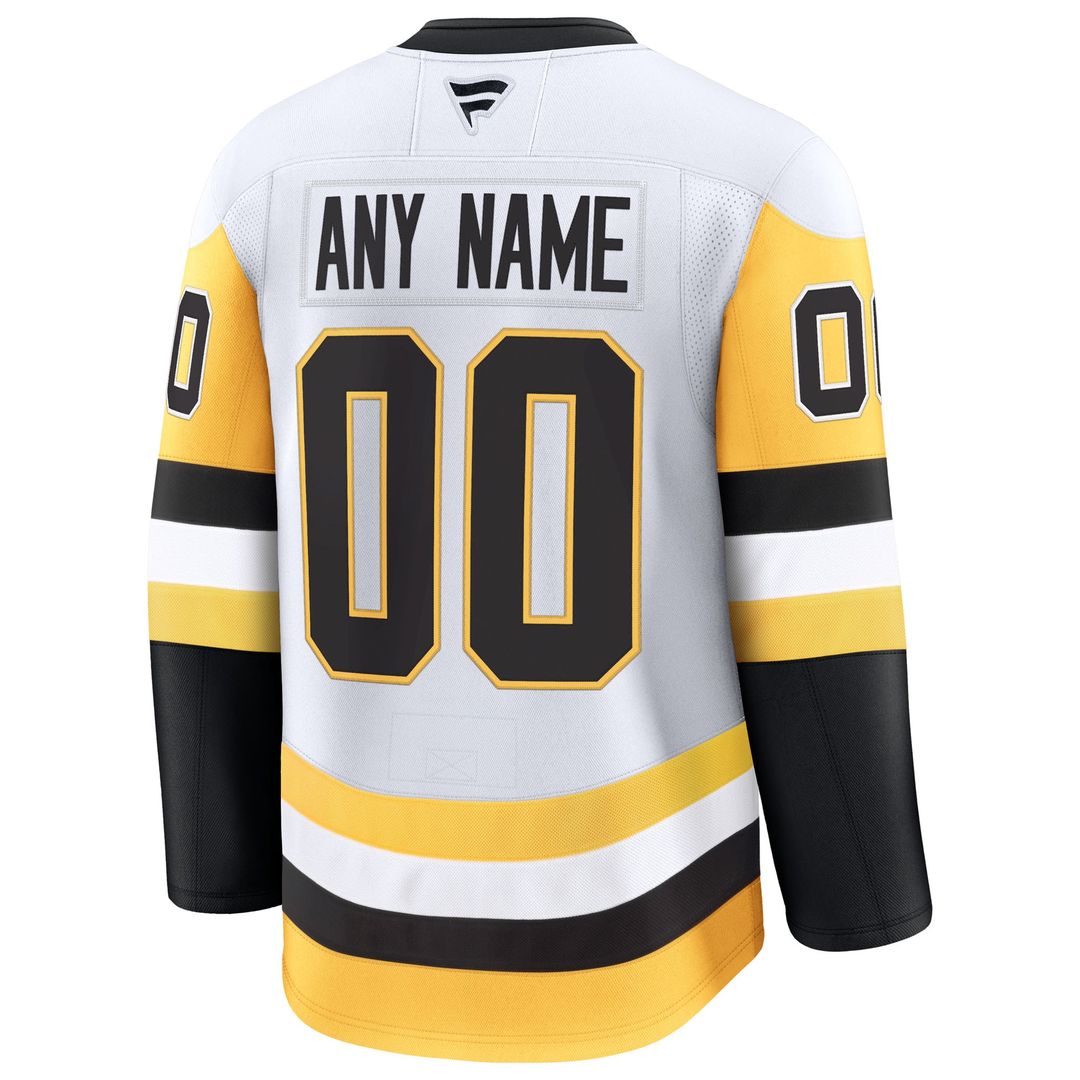 Pittsburgh Penguins Fanatics Away Premium Custom Jersey - White