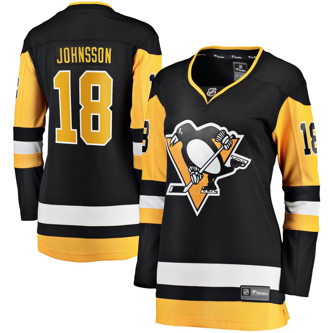 Andreas Johnsson Pittsburgh Penguins Fanatics Women's Home Breakaway Player Jersey - Black
