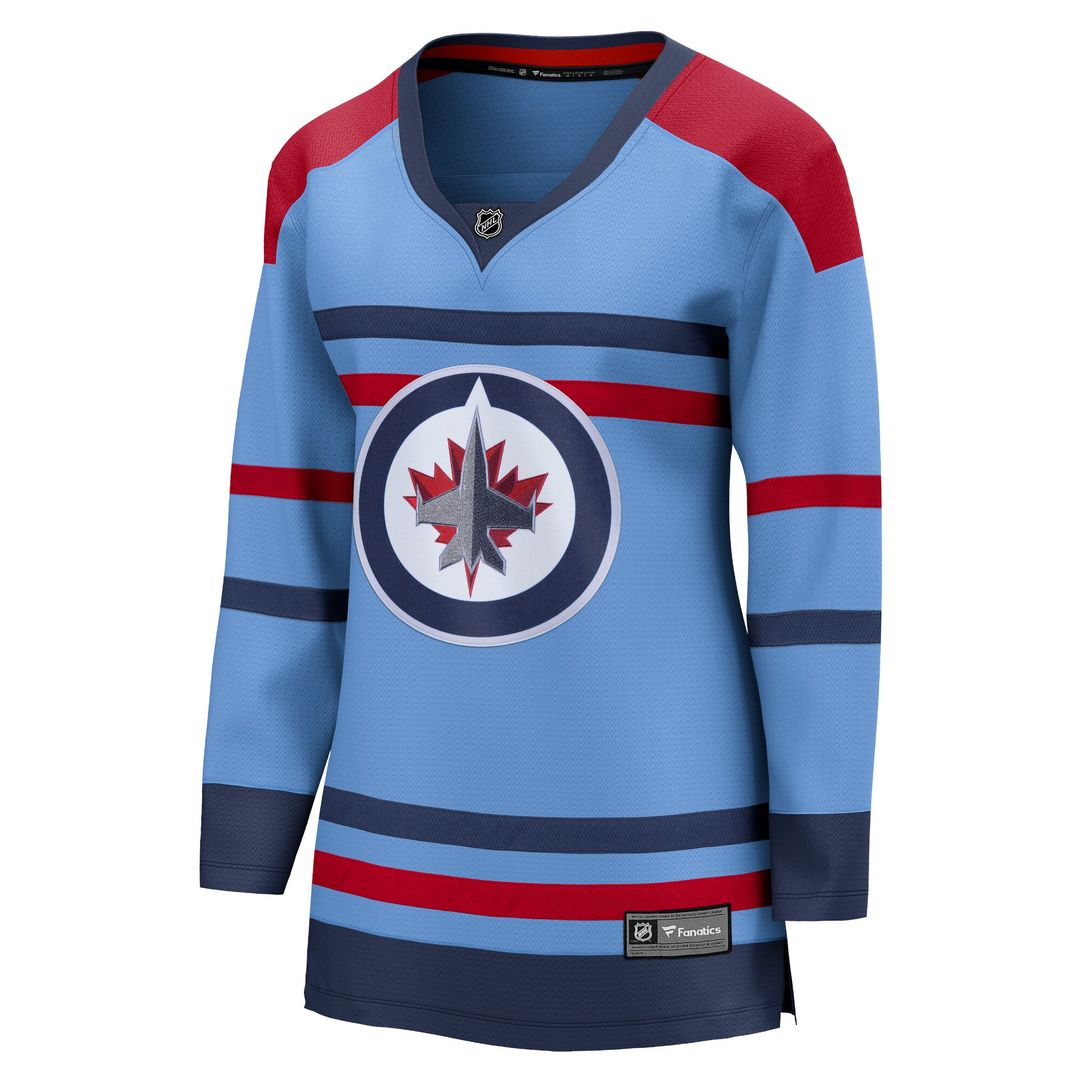 Winnipeg Jets Fanatics Women's Alternate Anniversary Breakaway Jersey - Light Blue