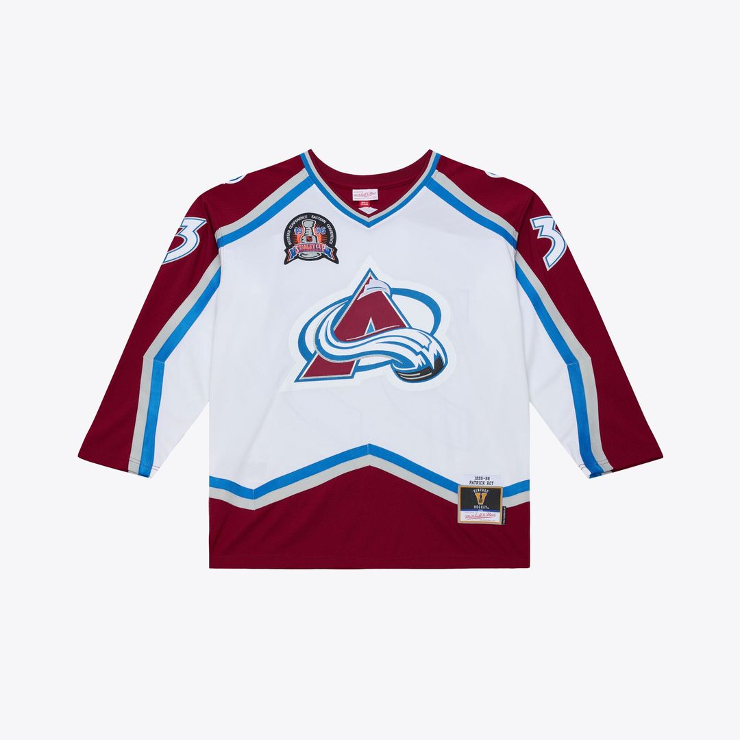 Patrick Roy Colorado Avalanche Mitchell & Ness 1995 Power Play Jersey - White