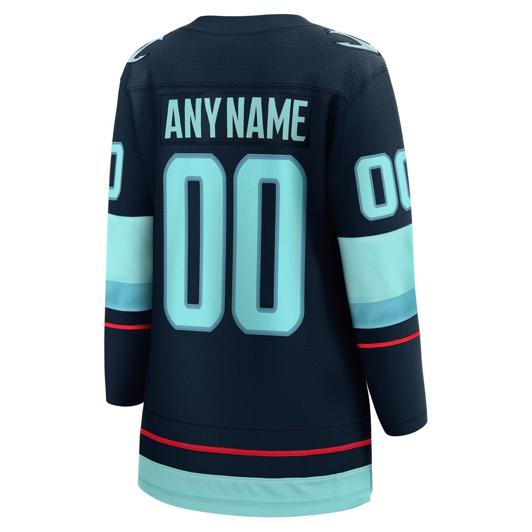 Seattle Kraken Fanatics Women's Home Breakaway Custom Jersey - Deep Sea Blue