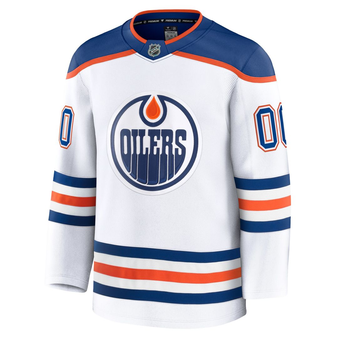 Edmonton Oilers Fanatics Away Premium Custom Jersey - White