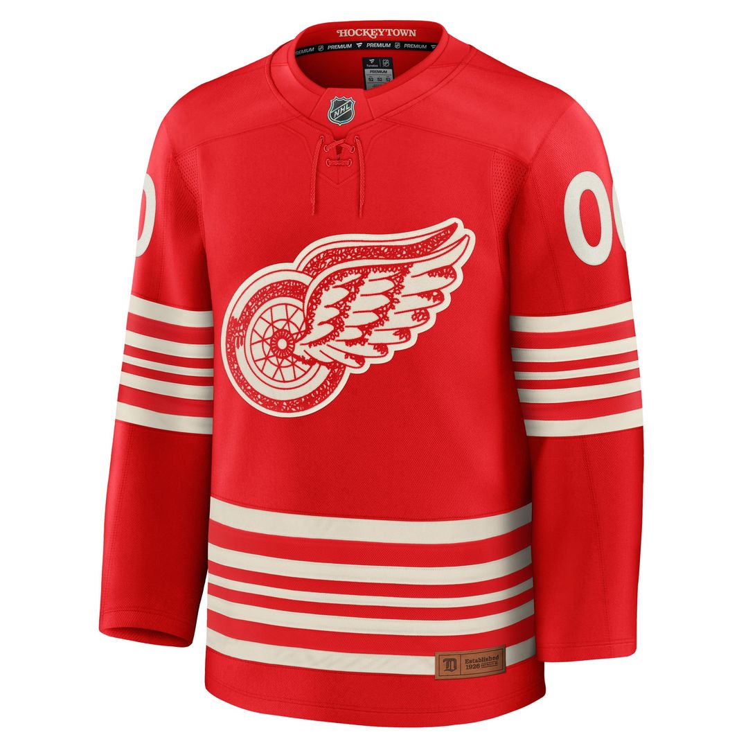 Detroit Red Wings Fanatics Centennial Premium Custom Jersey - Red