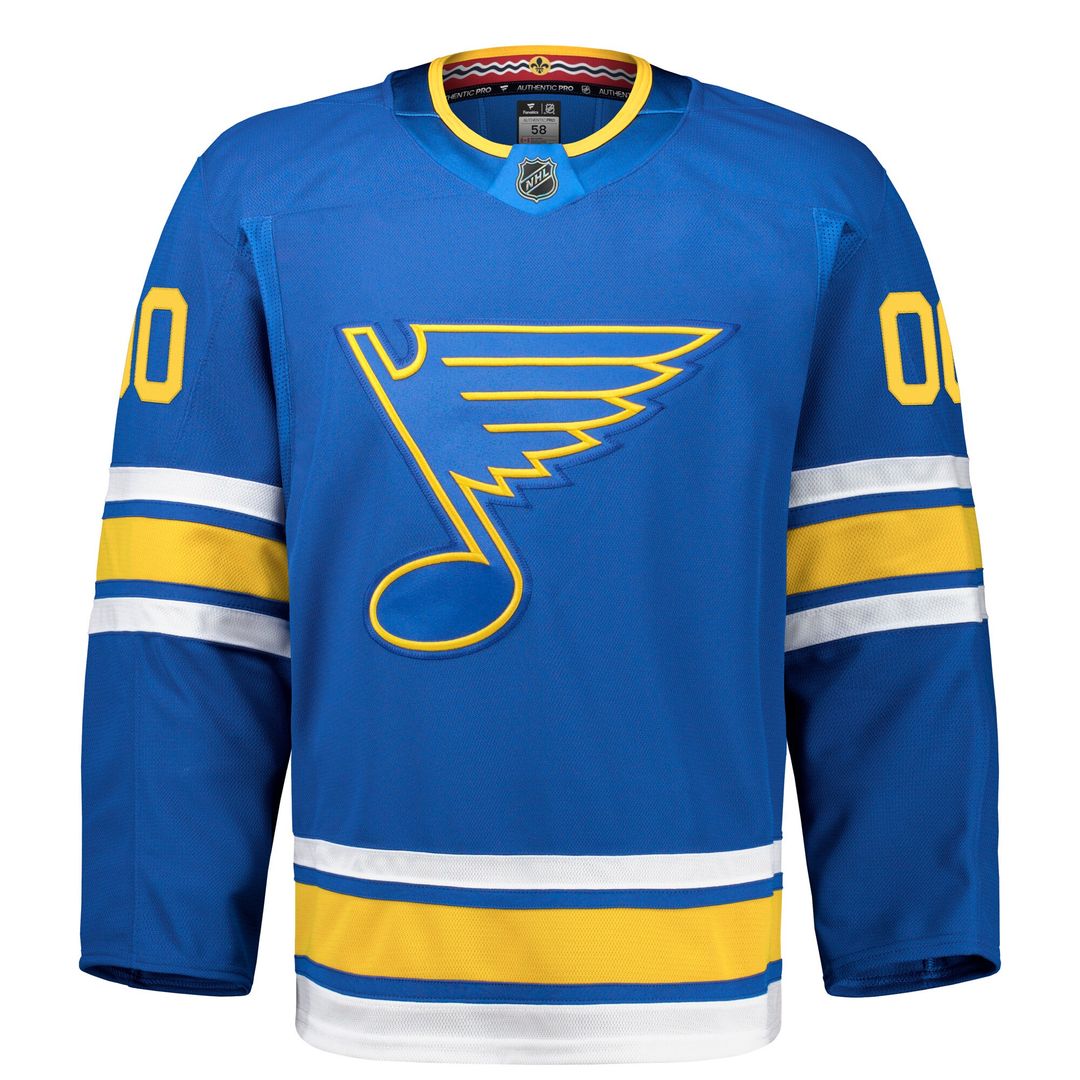 St. Louis Blues Fanatics Home Authentic Pro Custom Jersey - Blue