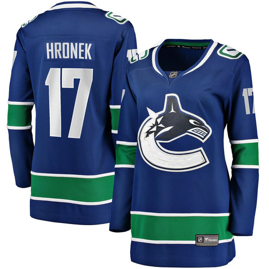 Filip Hronek Vancouver Canucks Women's Fanatics Home Breakaway Jersey - Blue