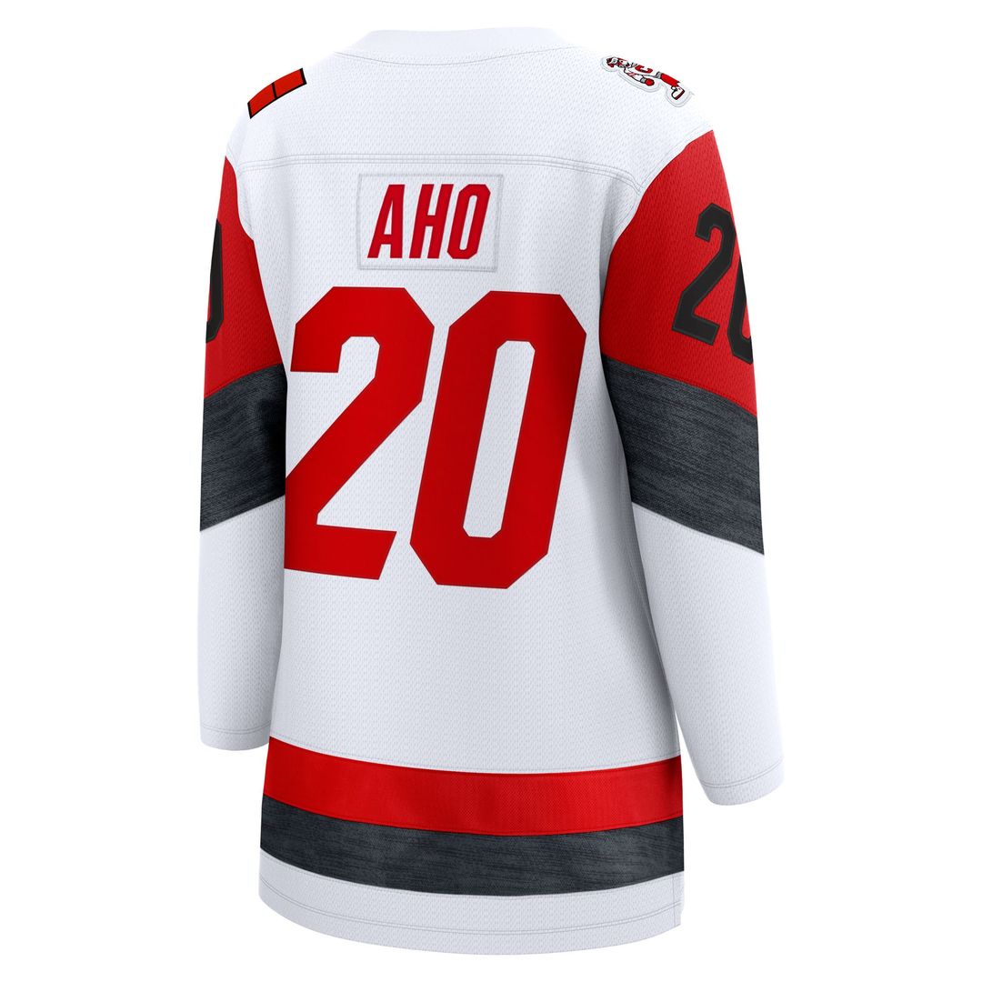 Sebastian Aho Carolina Hurricanes Fanatics Women's Away Breakaway Jersey - White