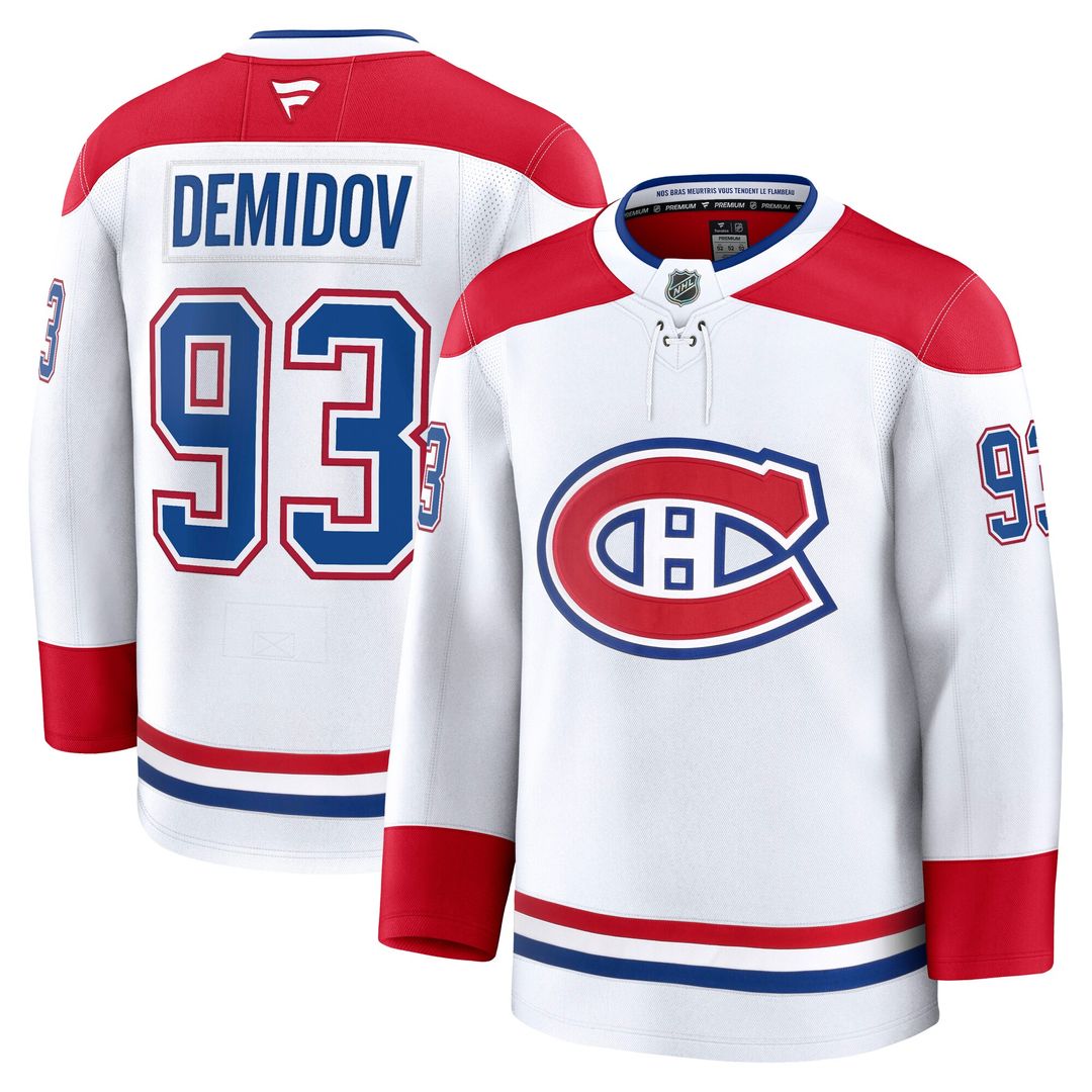 Ivan Demidov Montreal Canadiens Fanatics Away Premium Jersey - White