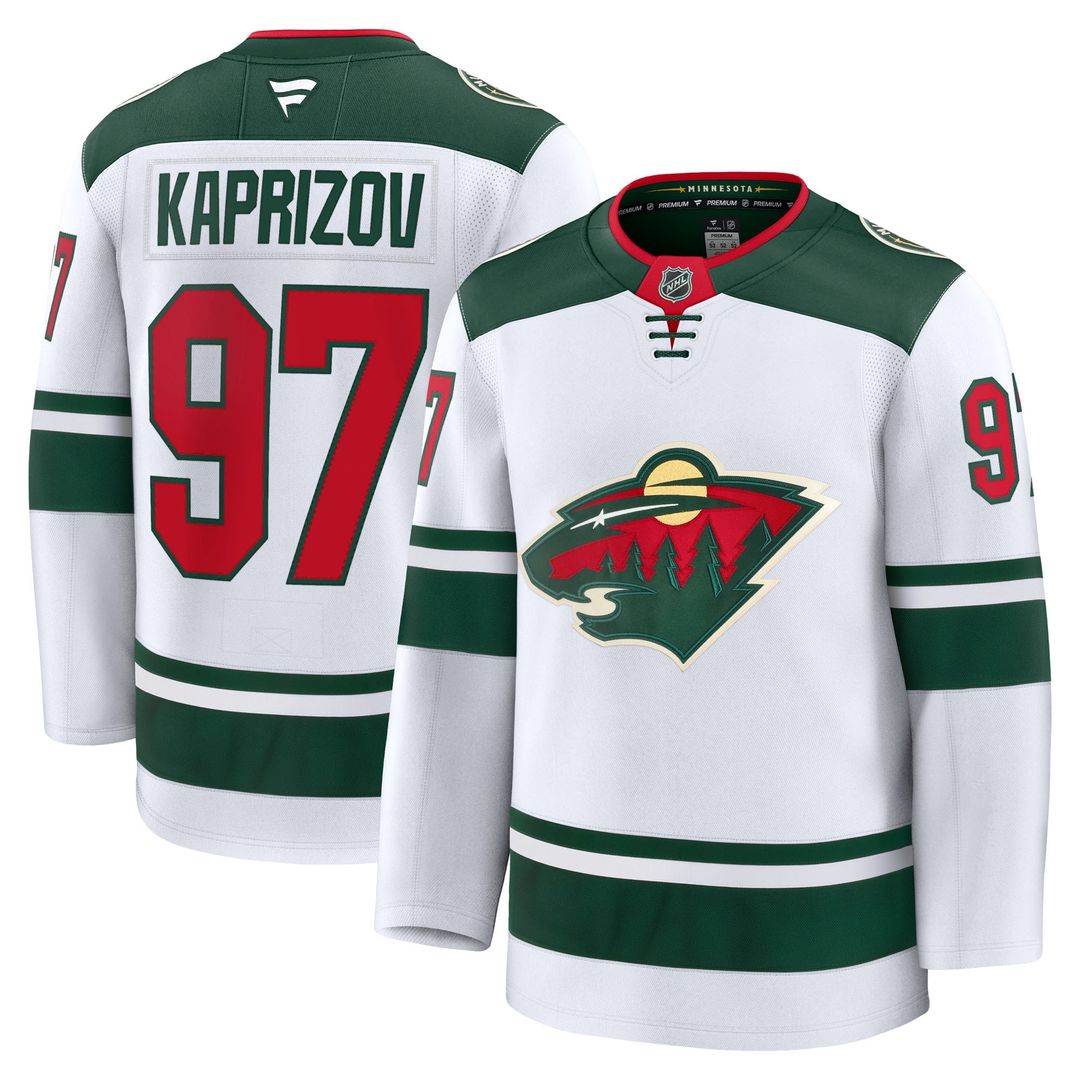 Kirill Kaprizov Minnesota Wild Fanatics Away Premium Jersey - White