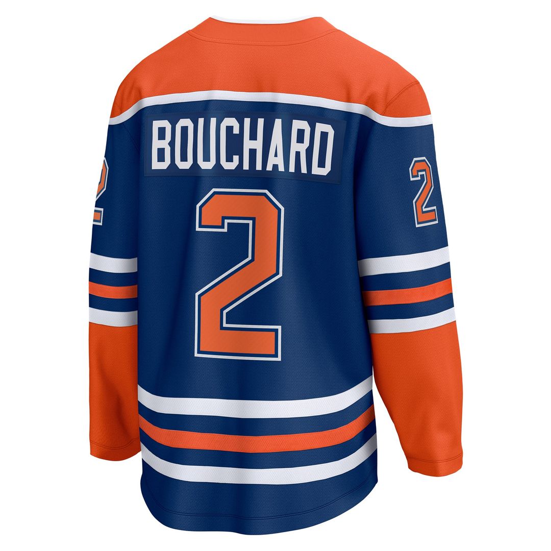 Evan Bouchard Edmonton Oilers Fanatics Home Breakaway Player Jersey - Royal