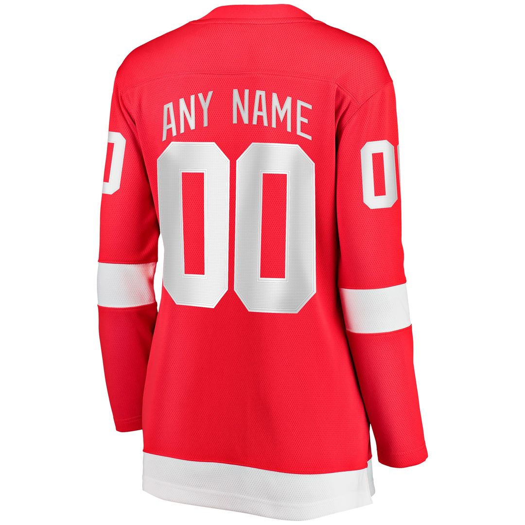 Detroit Red Wings Fanatics Women's Home Breakaway Custom Jersey - Red
