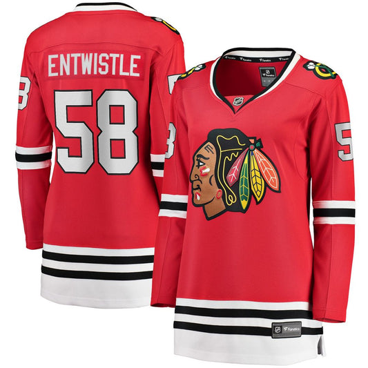 MacKenzie Entwistle Chicago Blackhawks Fanatics Women's Home Breakaway Player Jersey - Red