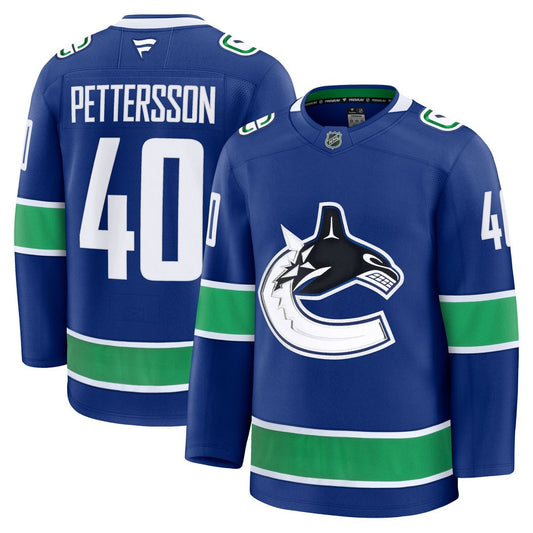 Elias Pettersson Vancouver Canucks Fanatics Home Premium Jersey - Blue